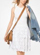 Michael Michael Kors Ribbed Stretch-viscose Cropped Tank