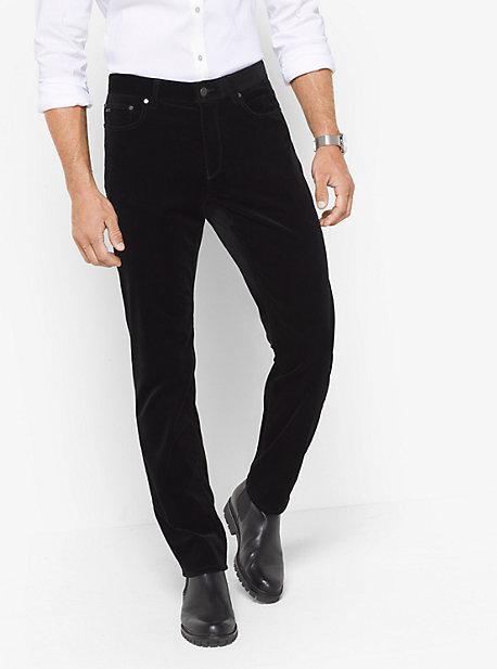 Michael Kors Mens Slim-fit Velvet Pants