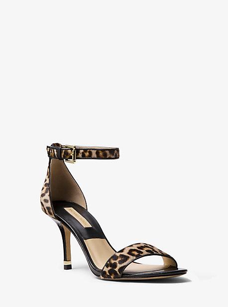 Michael Kors Collection Suri Leopard-print Calf Hair Sandal