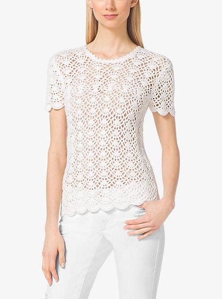 Michael Michael Kors Crocheted Cotton Sweater