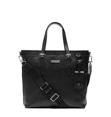 Michael Kors Slim Tote Handbag In Black