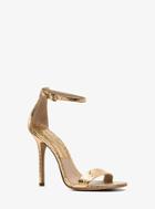 Michael Kors Collection Jacqueline Snakeskin And Leather Sandal
