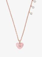 Michael Kors Rose Gold-tone Heart Pendant Necklace