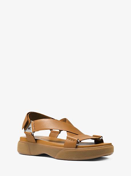 Michael Kors Mens Milo Leather Sport Sandal