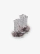 Michael Michael Kors Fur-cuff Cashmere Fingerless Gloves