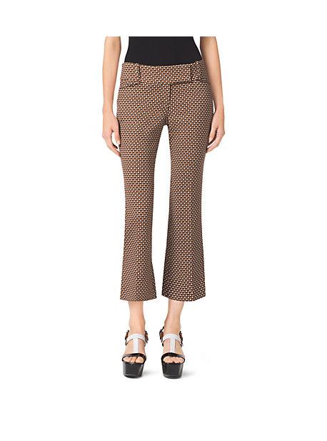 Michael Kors Collection Mini Octagon Cropped Wool Pants