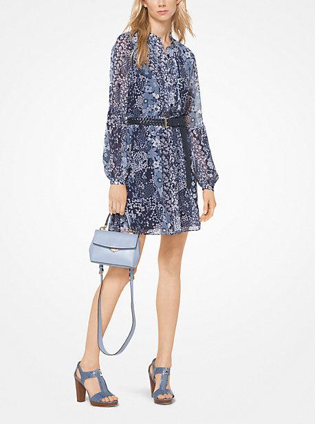 Michael Michael Kors Mixed Floral Chiffon Shirtdress