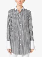 Michael Kors Collection Striped French Cuff Cotton-poplin Shirt