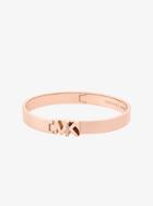 Michael Kors Pave Rose Gold-tone Logo Bangle