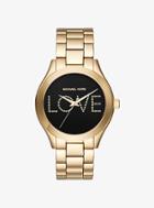 Michael Kors Slim Runway Love Gold-tone Watch
