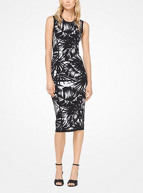 Michael Kors Collection Palm Stretch-viscose Jacquard Dress