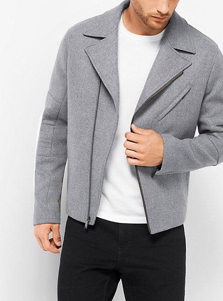 Michael Kors Mens Cavalry Twill Moto Jacket