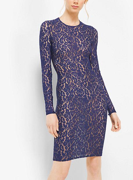Michael Kors Collection Stretch Floral Lace Dress