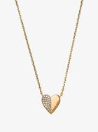 Michael Kors Pave Gold-tone Heart Pendant Necklace