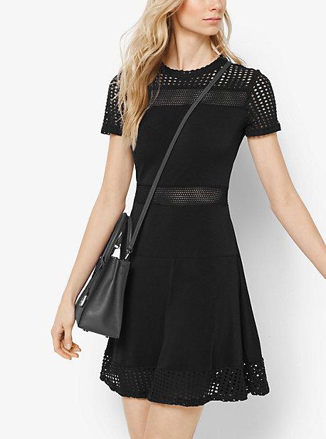 Michael Michael Kors Stretch-crepe Mesh-panel Dress