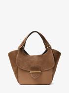 Michael Kors Collection Josie Large Leather And Suede Tote