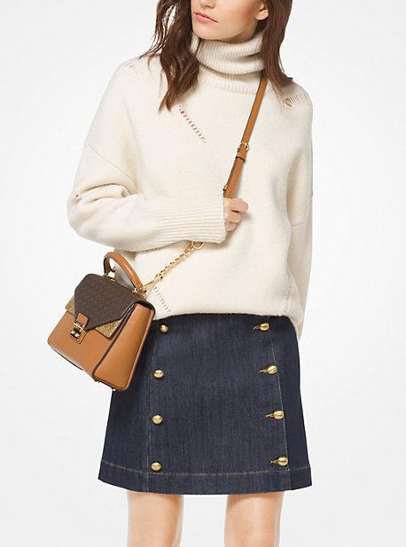 Michael Michael Kors Distressed Wool Turtleneck Pullover