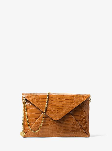 Michael Kors Collection Runway Crocodile Envelope Clutch