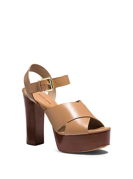 Michael Kors Collection Dara Leather Platform Sandal