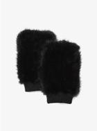 Michael Michael Kors Cashmere And Fur Fingerless Gloves