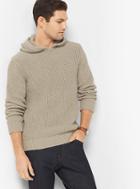 Michael Kors Mens Cotton And Linen Ribbed Hoodie