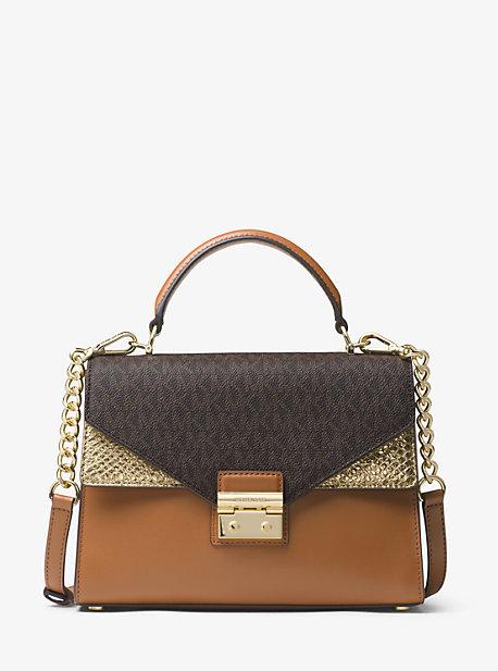 Michael Michael Kors Sloan Logo And Leather Satchel