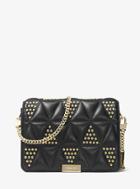 Michael Michael Kors Jade Studded Quilted-leather Clutch