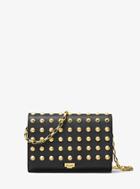 Michael Kors Collection Yasmeen Studded French Calf Leather Clutch