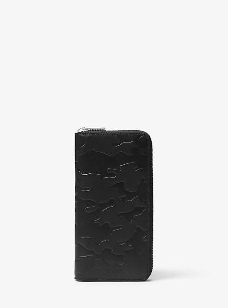 Michael Kors Mens Odin Embossed-leather Zip-around Wallet