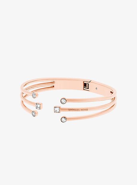 Michael Kors Rose Gold-tone Fireworks Hinge Bracelet