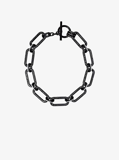 Michael Kors Black-tone Chain-link Necklace