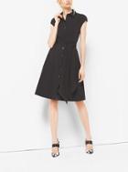 Michael Kors Collection Cap-sleeve Cotton-poplin Wrap Dress