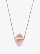 Michael Kors Rose Gold-tone Pyramid Necklace