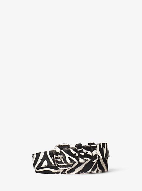 Michael Kors Collection Zebra Calf Hair Belt