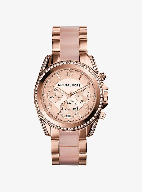 Michael Kors Blair Pave Rose Gold-tone Watch