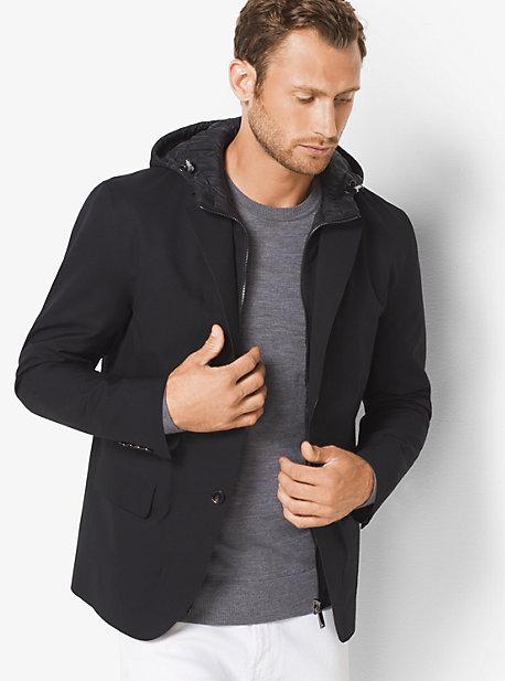 Michael Kors Mens Cotton-blend Hooded Blazer