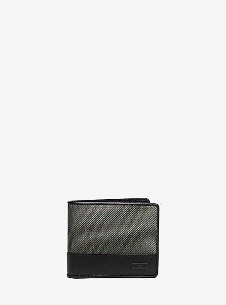 Michael Kors Parker Leather And Nylon Billfold Wallet