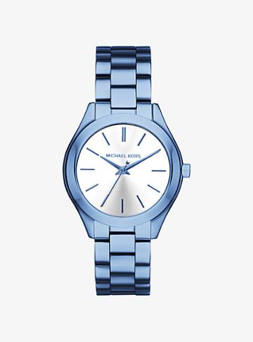 Michael Kors Slim Runway Cerulean-tone Watch