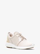 Michael Michael Kors Astor Studded Mesh And Leather Sneaker