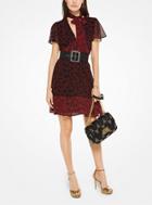 Michael Michael Kors Star Chiffon Tie-neck Dress