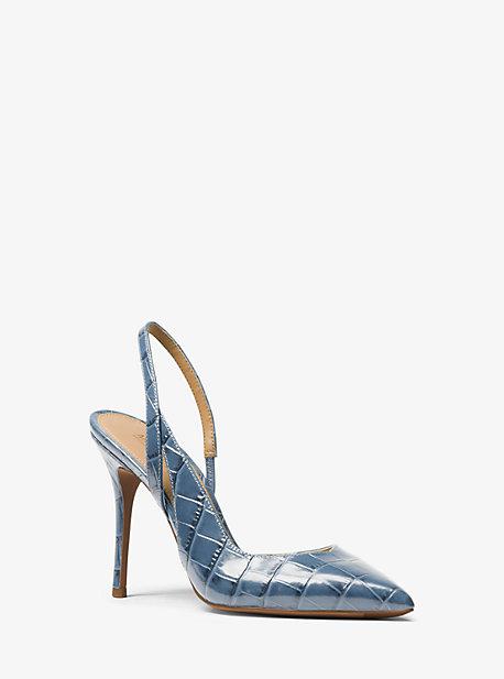 Michael Michael Kors Eliza Crocodile-embossed Leather Pump
