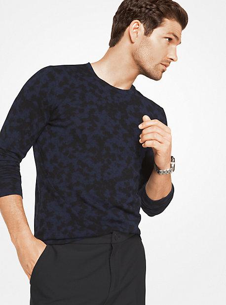 Michael Kors Mens Camouflage Cotton Pullover