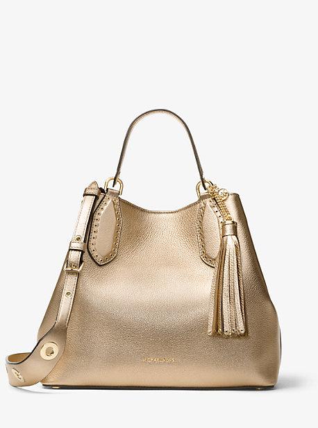 Michael Michael Kors Brooklyn Metallic Leather Tote