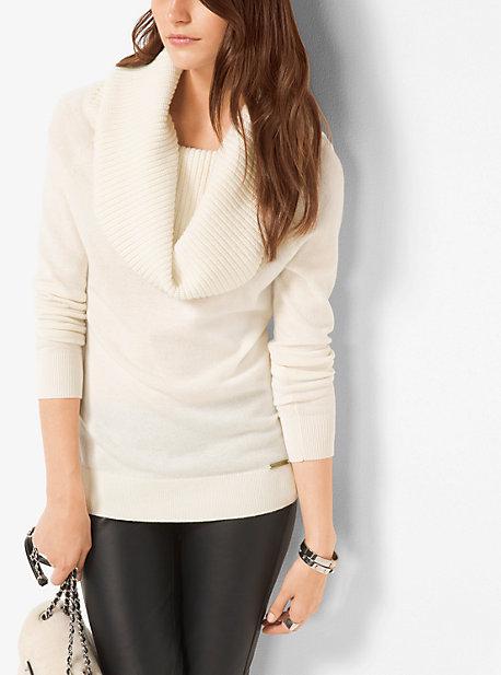 Michael Michael Kors Cowl-neck Merino Wool-blend Sweater
