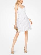 Michael Michael Kors Floral Applique Lace Cotton Dress