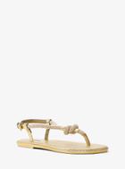 Michael Michael Kors Holly Rope-trim Metallic Sandal
