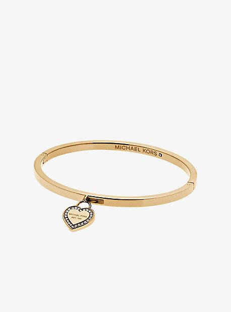 Michael Kors Gold-tone Logo Heart Bangle