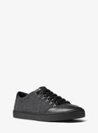 Michael Kors Mens Smith Flannel And Leather Sneaker