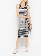 Michael Michael Kors Striped Viscose/nylon Tank Dress