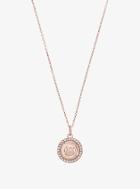 Michael Kors Fulton Pave Rose Gold-tone Pendant Necklace